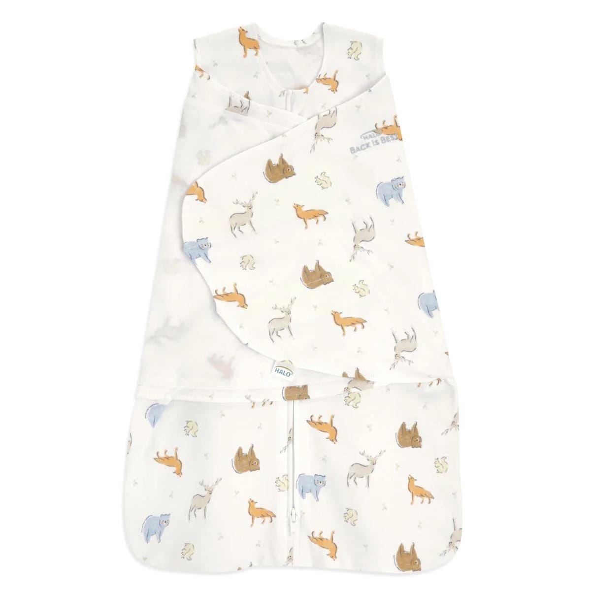 Halo 100% Cotton Swaddle TOG 1.5 - Forest Friends (Newborn) - 4965-HALO
