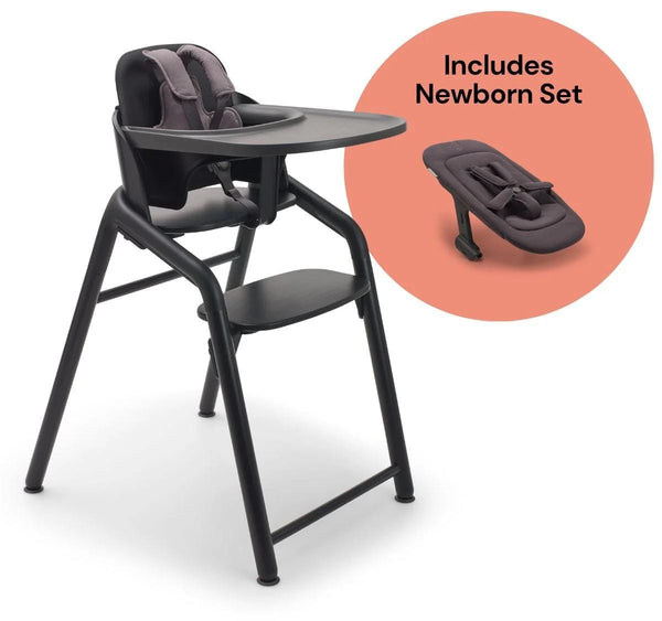 Bugaboo Giraffe Complete High Chair + Newborn Set Bundle - Black