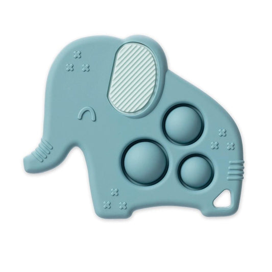 Itzy Ritzy Itzy Pop Silicone Teether w/ Sensory Popper - Elephant - POP8469
