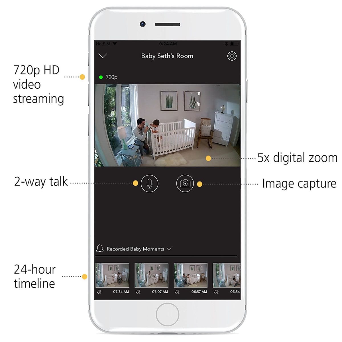 Safety 1st HD WiFi Baby Monitor - White - MO1600500