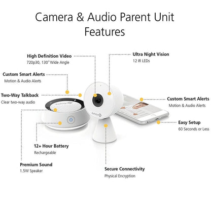 Safety 1st HD WiFi Baby Monitor with Sound & Movement Detecting Audio Unit - MO1630500