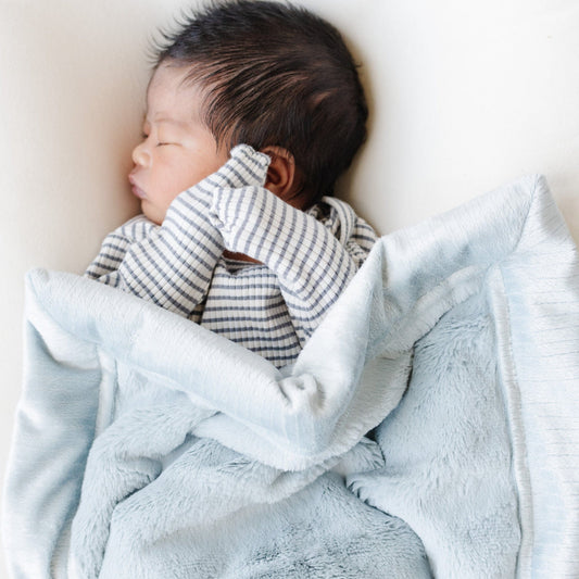 Saranoni Lush Receiving Blanket - Chambray - Image 3
