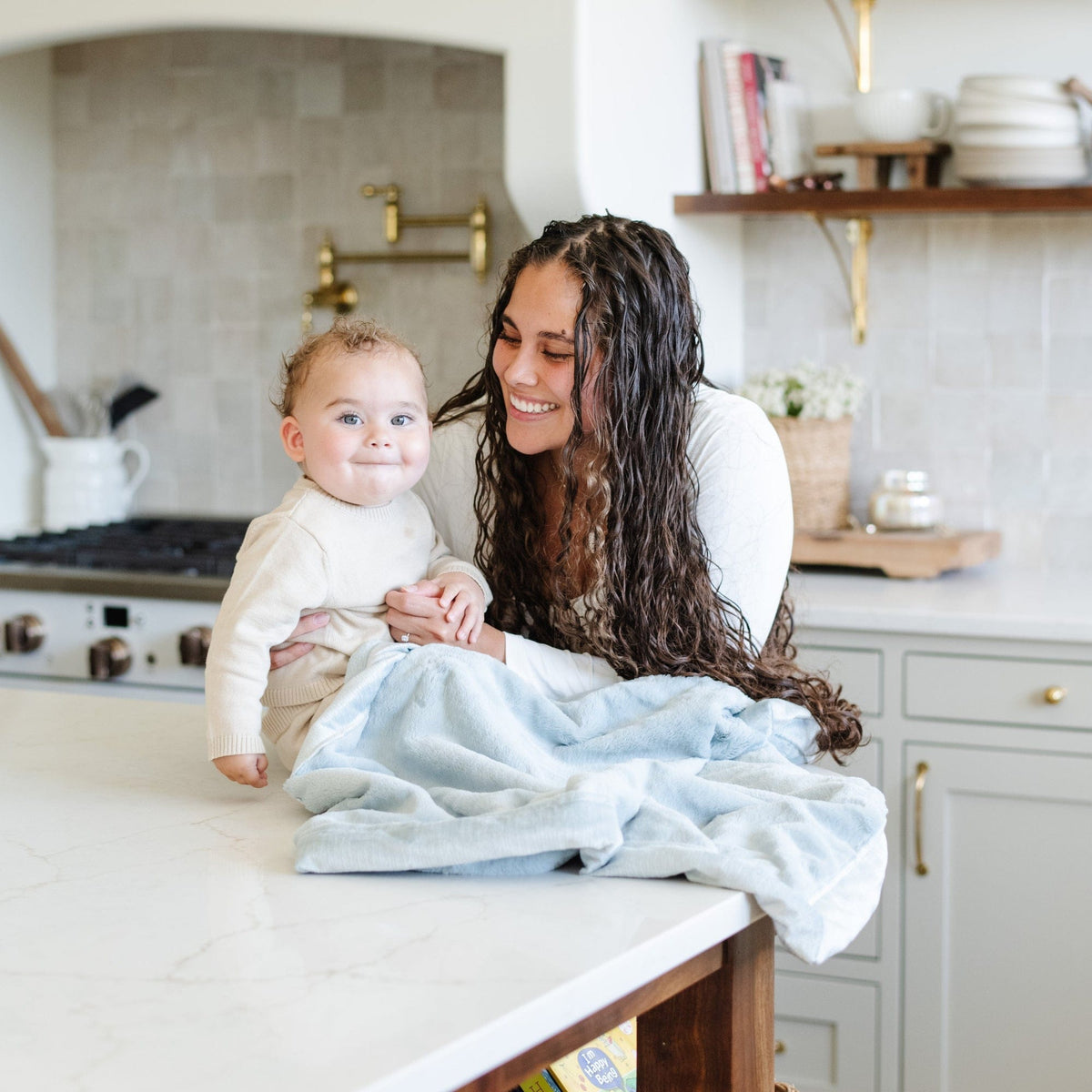 Saranoni Lush Receiving Blanket - Chambray