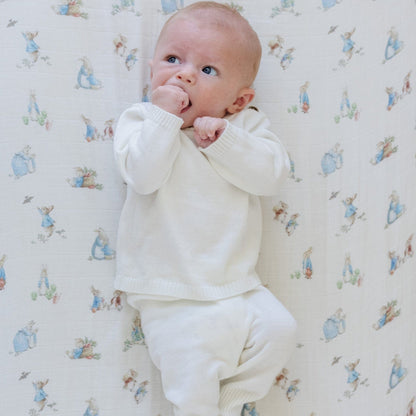 Saranoni Peter Rabbit Cotton Muslin Changing Cover - Boy - Image 3