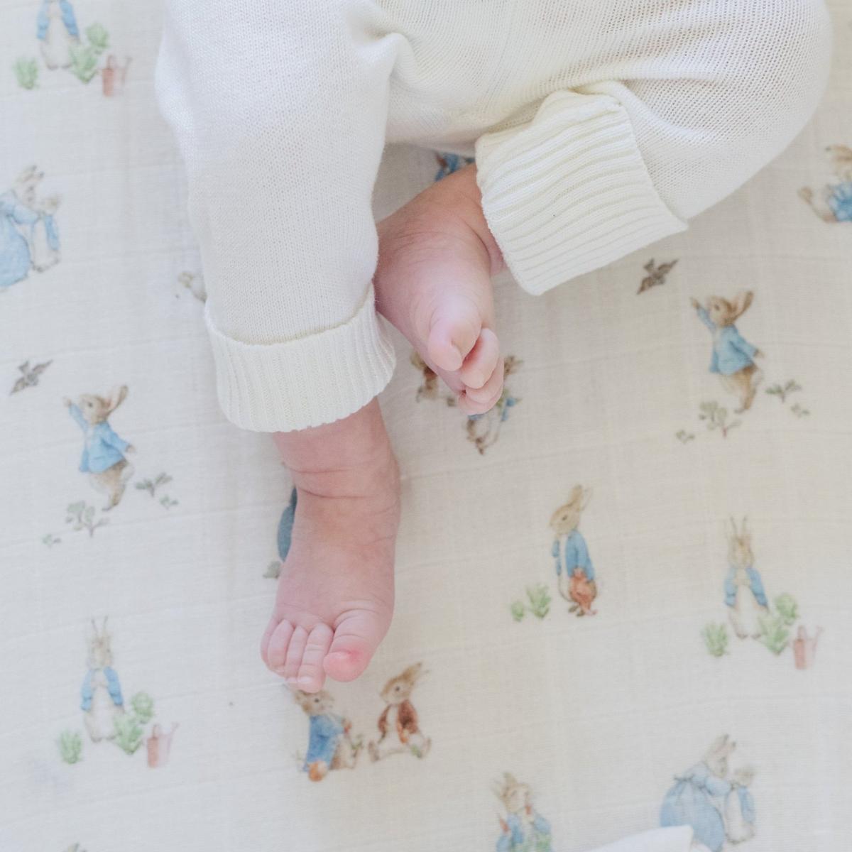 Saranoni Peter Rabbit Cotton Muslin Changing Cover - Boy