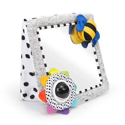 Sassy Tummy Time See Me Floor Mirror - Grey Bee - 80928R3FB