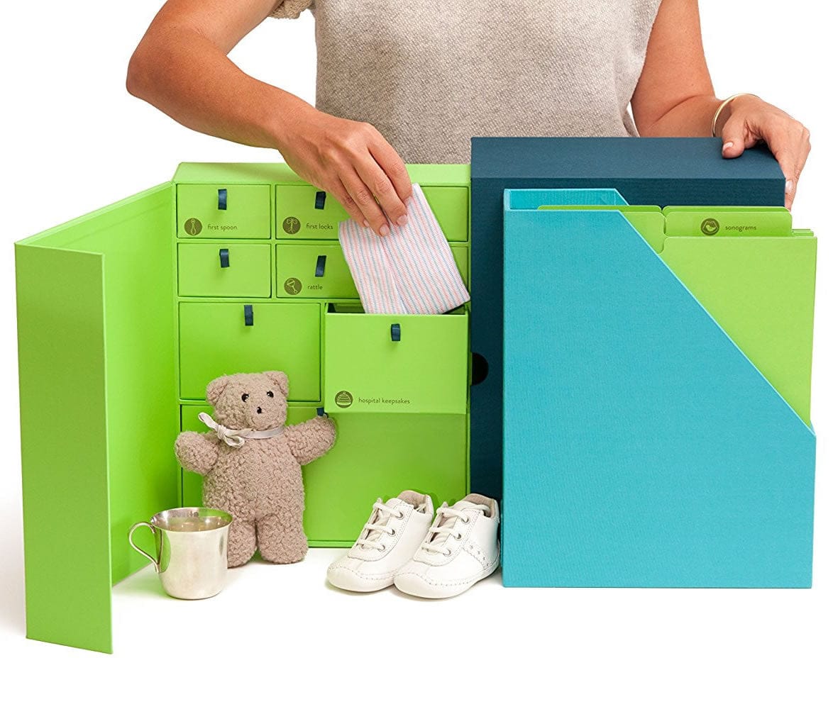 Savor "The Library" Baby Keepsake Box - Ocean