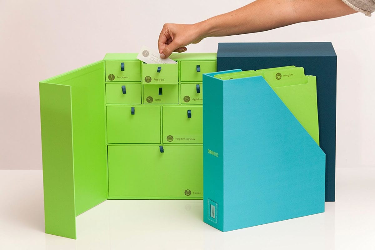 Savor "The Library" Baby Keepsake Box - Ocean