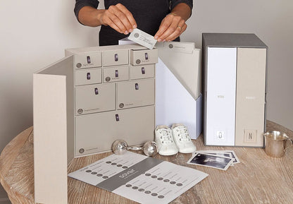 Savor "The Library" Baby Keepsake Box - Slate