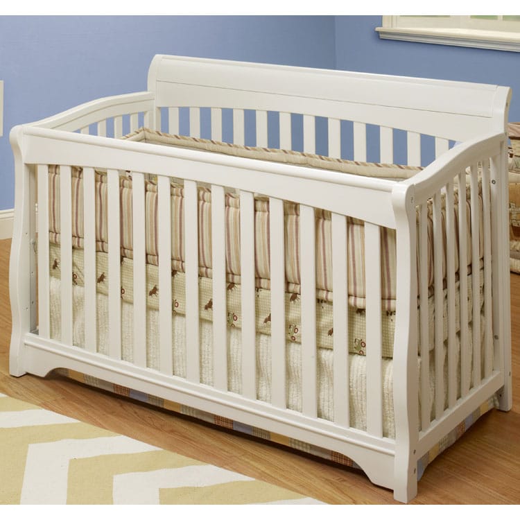 SB2 Florence 2 Piece Nursery Set in White - Crib & Simple 3 Drawer Dresser - 535-1015-WH