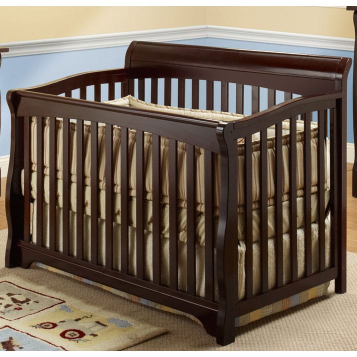 SB2 Florence Crib with Toddler Rail in Espresso - 535-E