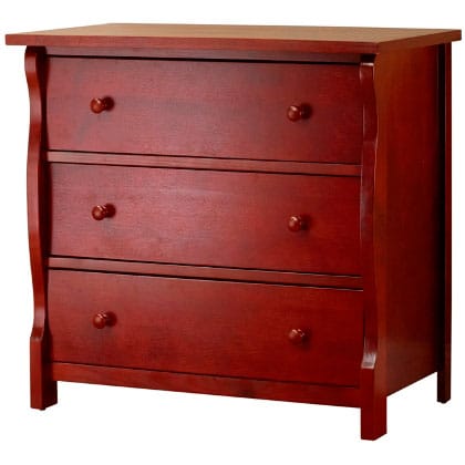 SB2 Katherine 2 Piece Nursery Set in Merlot - Crib & Princeton 3 Drawer Dresser - 325-1115-M