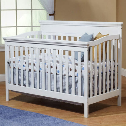 SB2 Katherine 2 Piece Nursery Set in White - Crib & Simple 3 Drawer Dresser - 325-1015-WH