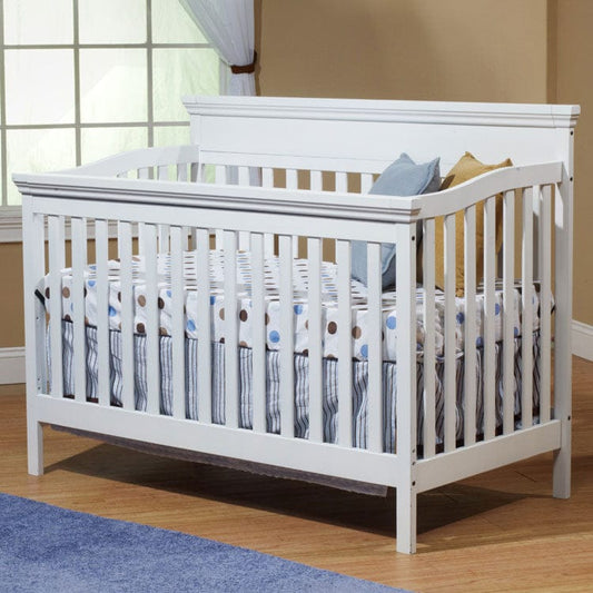 SB2 Katherine Crib with Toddler Rail in White - 325-WH
