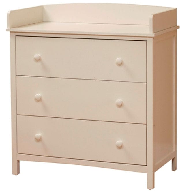 SB2 Lynn 2 Piece Nursery Set in White - Crib & Simple 3 Drawer Dresser - 425-1015-WH