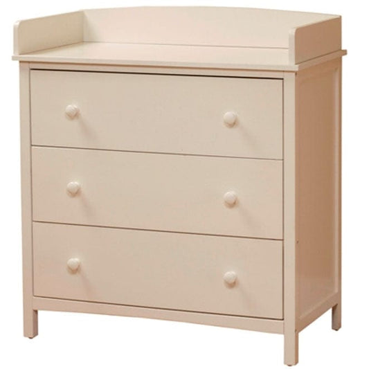SB2 Simple 3 Drawer Dresser in White - 1015-WH