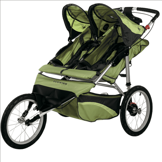 Schwinn Arrow Fixed Jogging Stroller-Double  Green/Gray - 13-SC212