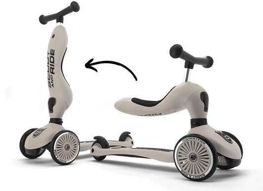 Scoot & Ride Highwaykick 1 Convertible Scooter - Ash - SRUS-HWK1-ASH