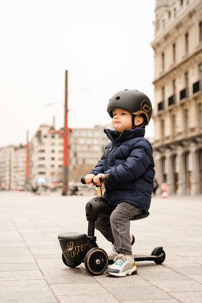 Scoot & Ride Highwaykick 1 Convertible Scooter - Black / Gold Limited Edition - SRUS-HWK1-BG
