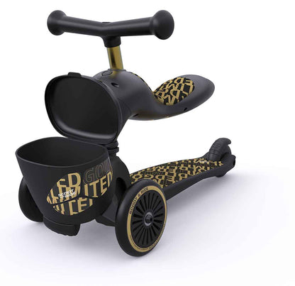 Scoot & Ride Highwaykick 1 Convertible Scooter - Black / Gold Limited Edition - SRUS-HWK1-BG