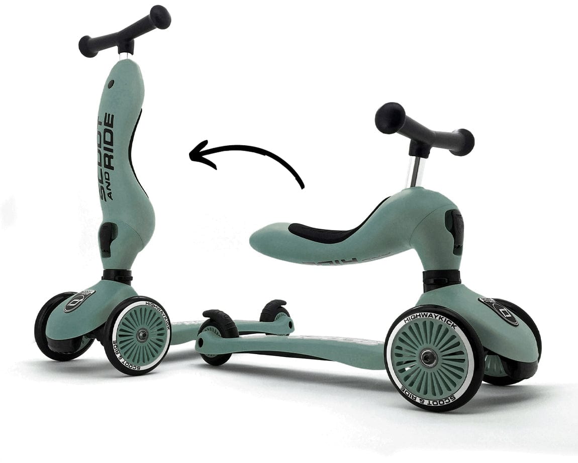 Scoot & Ride Highwaykick 1 Convertible Scooter - Forest - SRUS-HWK1-FOREST