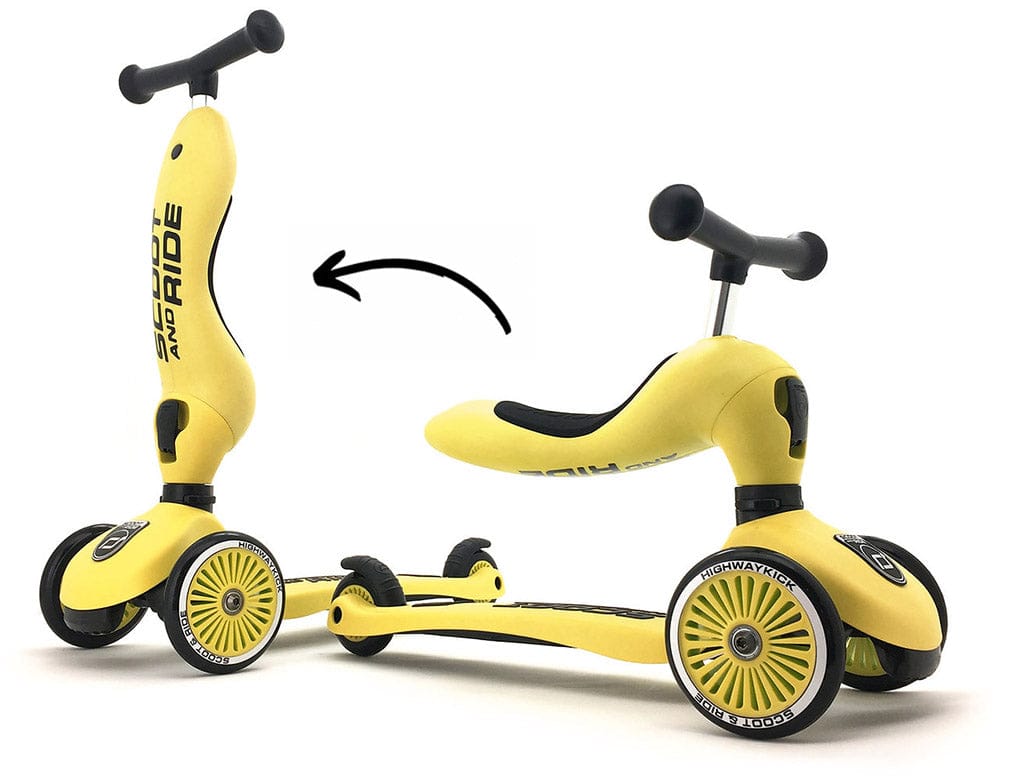Scoot & Ride HighwayKick 1 Convertible Scooter - Lemon - SRUS-HWK1-LEMON