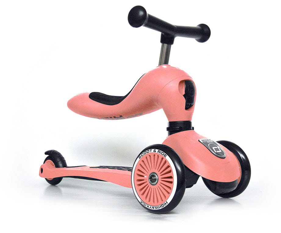 Scoot & Ride Highwaykick 1 Convertible Scooter - Peach - SRUS-HWK1-PEACH