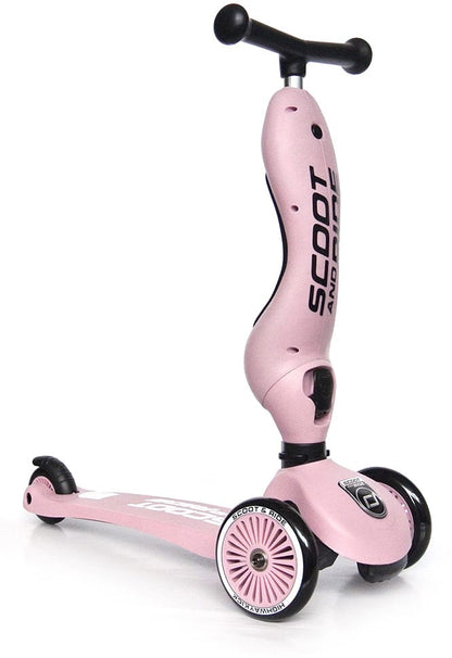 Scoot & Ride Highwaykick 1 Convertible Scooter - Rose - SRUS-HWK1-ROSE