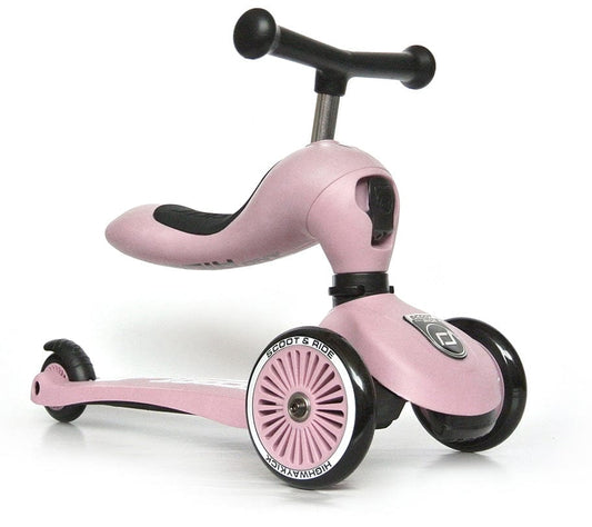 Scoot & Ride Highwaykick 1 Convertible Scooter - Rose - SRUS-HWK1-ROSE
