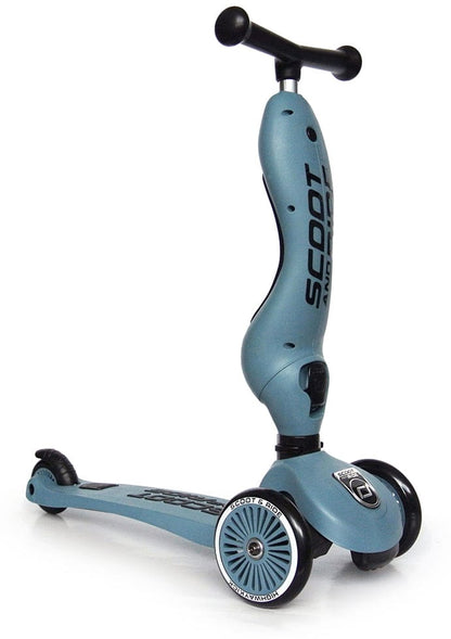 Scoot & Ride Highwaykick 1 Convertible Scooter - Steel - SRUS-HWK1-STEEL