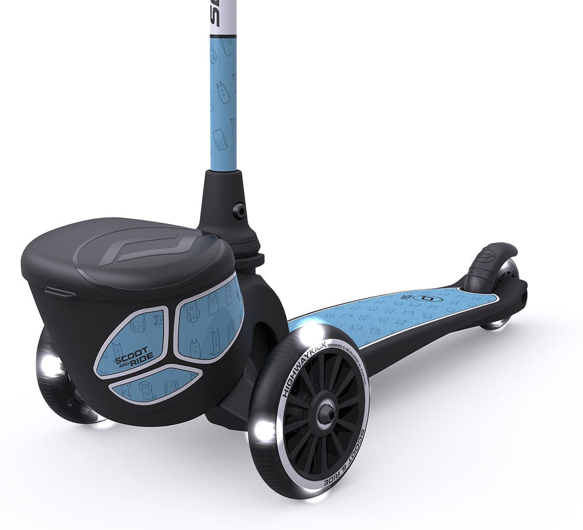 Scoot & Ride Highwaykick 2 Lifestyle Scooter - Reflective Steel - SRUS-HWK2-RSTEEL