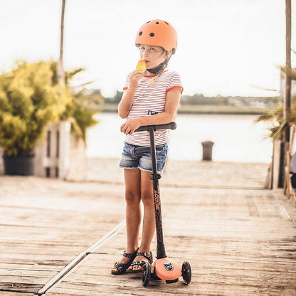 Scoot & Ride HighwayKick3 LED Scooter - Peach - SRUS-HWK3-PEACH