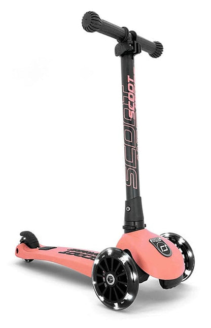 Scoot & Ride HighwayKick3 LED Scooter - Peach - SRUS-HWK3-PEACH