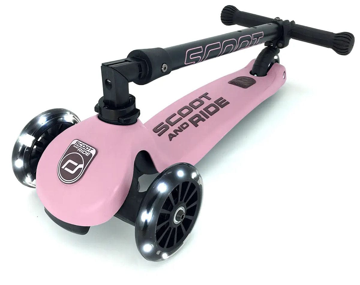 Scoot & Ride HighwayKick3 LED Scooter - Rose - SRUS-HWK3-ROSE