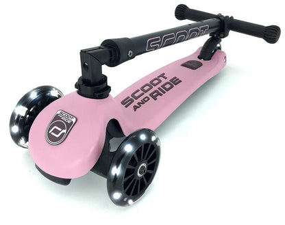 Scoot & Ride HighwayKick3 LED Scooter - Rose - SRUS-HWK3-ROSE