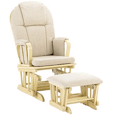 Shermag - 37913CB06 Glider with Ottoman in Natural - 37913CB06