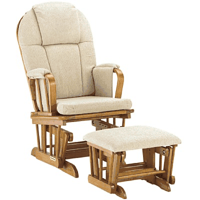 Shermag - 37913CB26 Glider with Ottoman in Pecan