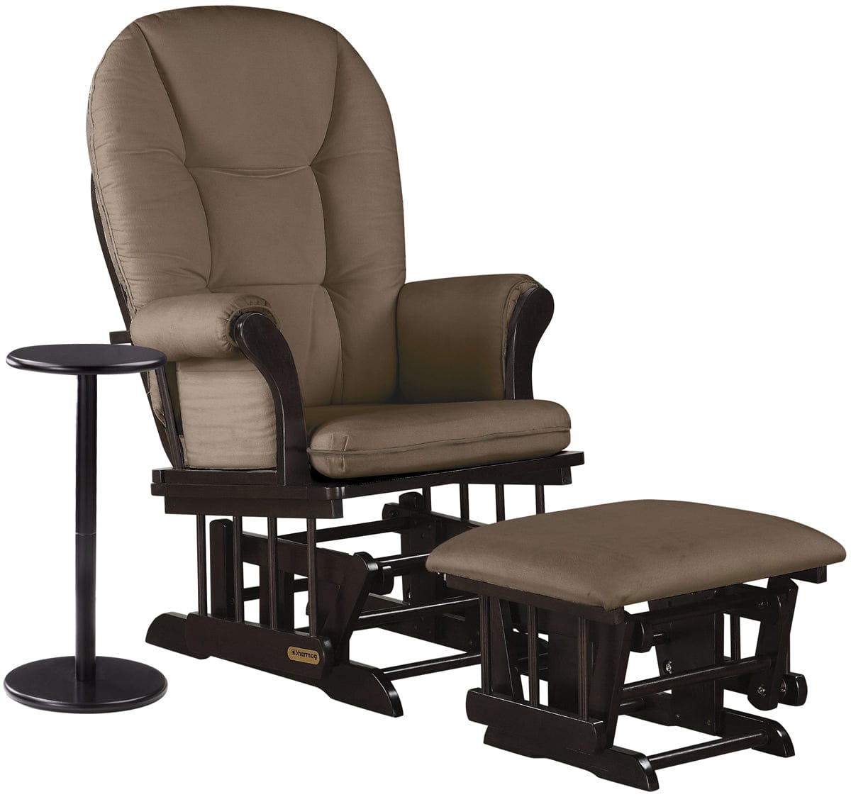 Shermag Peyton Glider & Ottoman - Dark Peat - 7085CB-02-0181