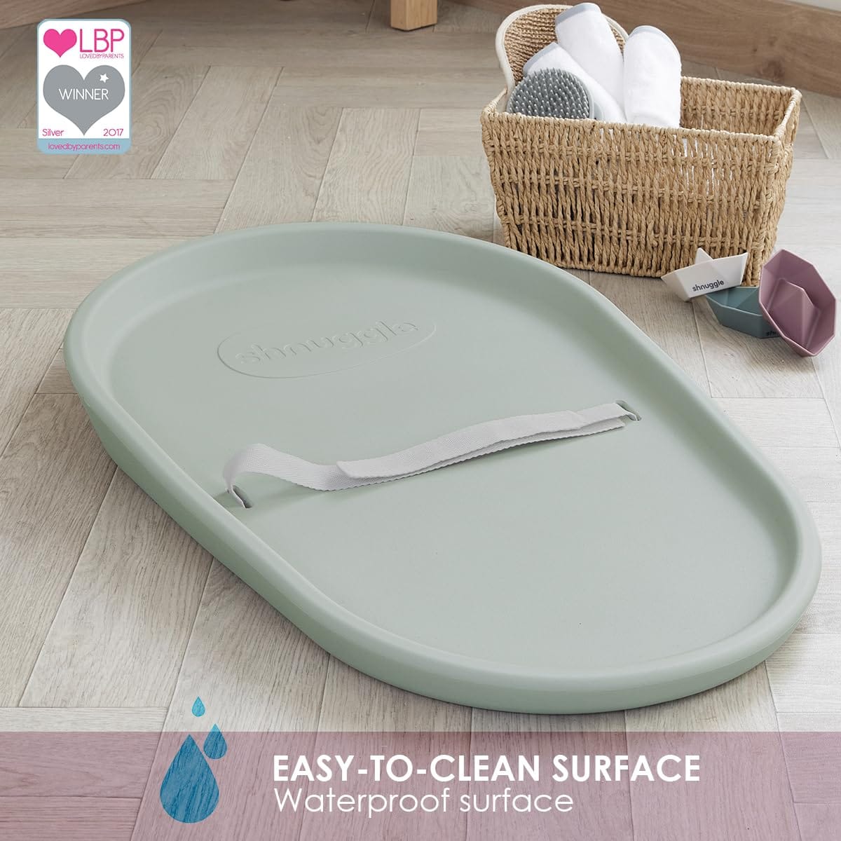 Shnuggle Squishy Changing Mat - Eucalyptus - SHN-SQS-EUC