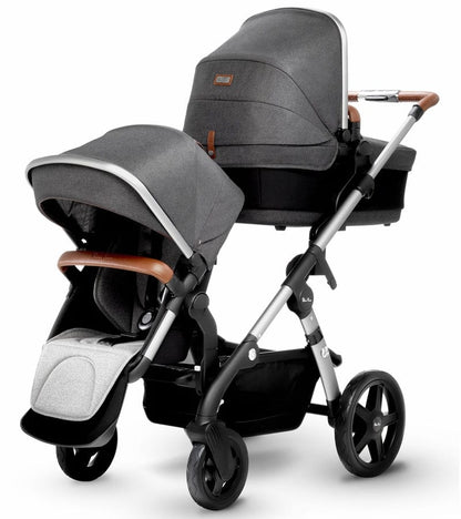 Silver Cross 2019 / 2020 Wave Double Stroller - Granite - SX2170-GRUS-DBL