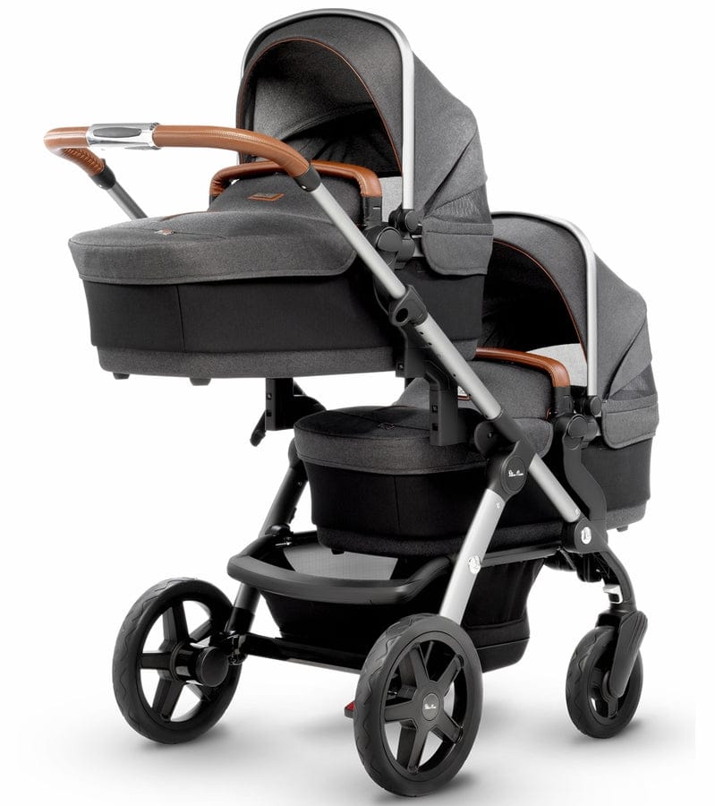 Silver Cross 2019 / 2020 Wave Twin Stroller - Granite - SX2170-GRUS-TWIN