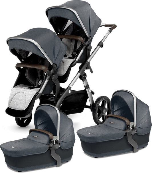 Silver Cross 2019 / 2020 Wave Twin Stroller - Slate - SX2170-ATUS-TWIN