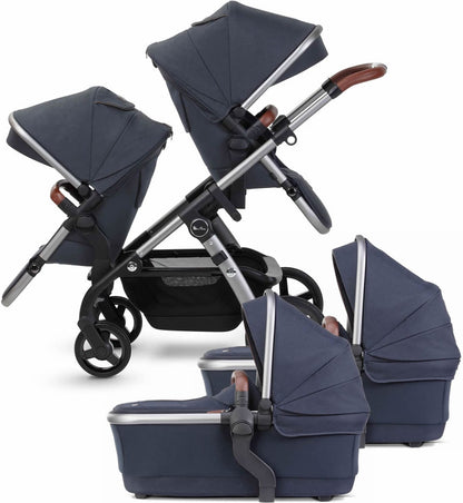 Silver Cross 2021 Wave Twin Stroller - Indigo - SX2233-IGUS-TWIN