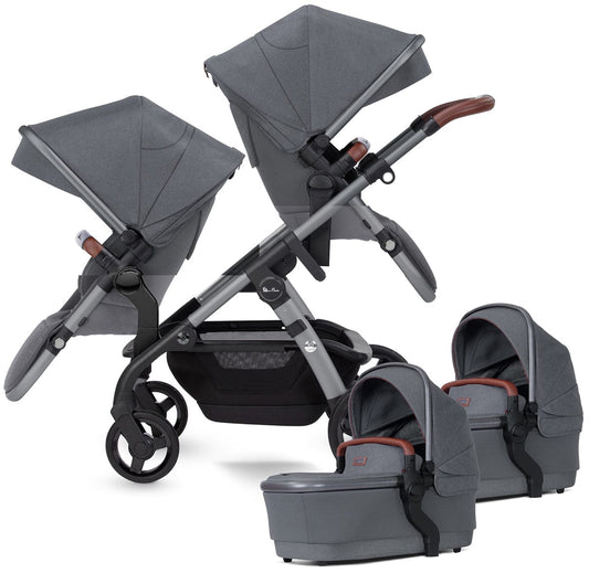 Silver Cross Wave Twin Stroller Bundle - Lunar - SX2280-LUUS-SX2278-LUUS-SX2277-LUUS