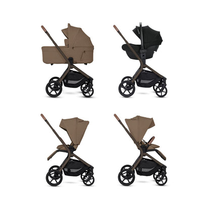 Silver Cross Breez Modular Stroller + Bassinet Bundle - Maple - SX2349-MPUC-SX2350-MPUC