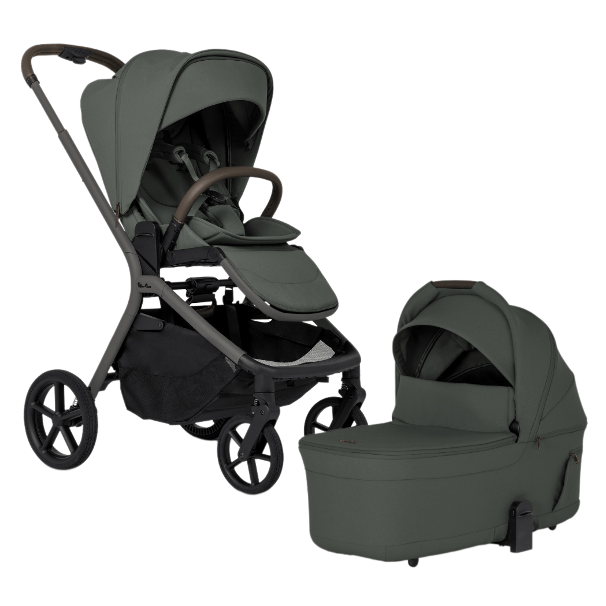 Breez Compact Stroller + Bassinet Bundle Pewter