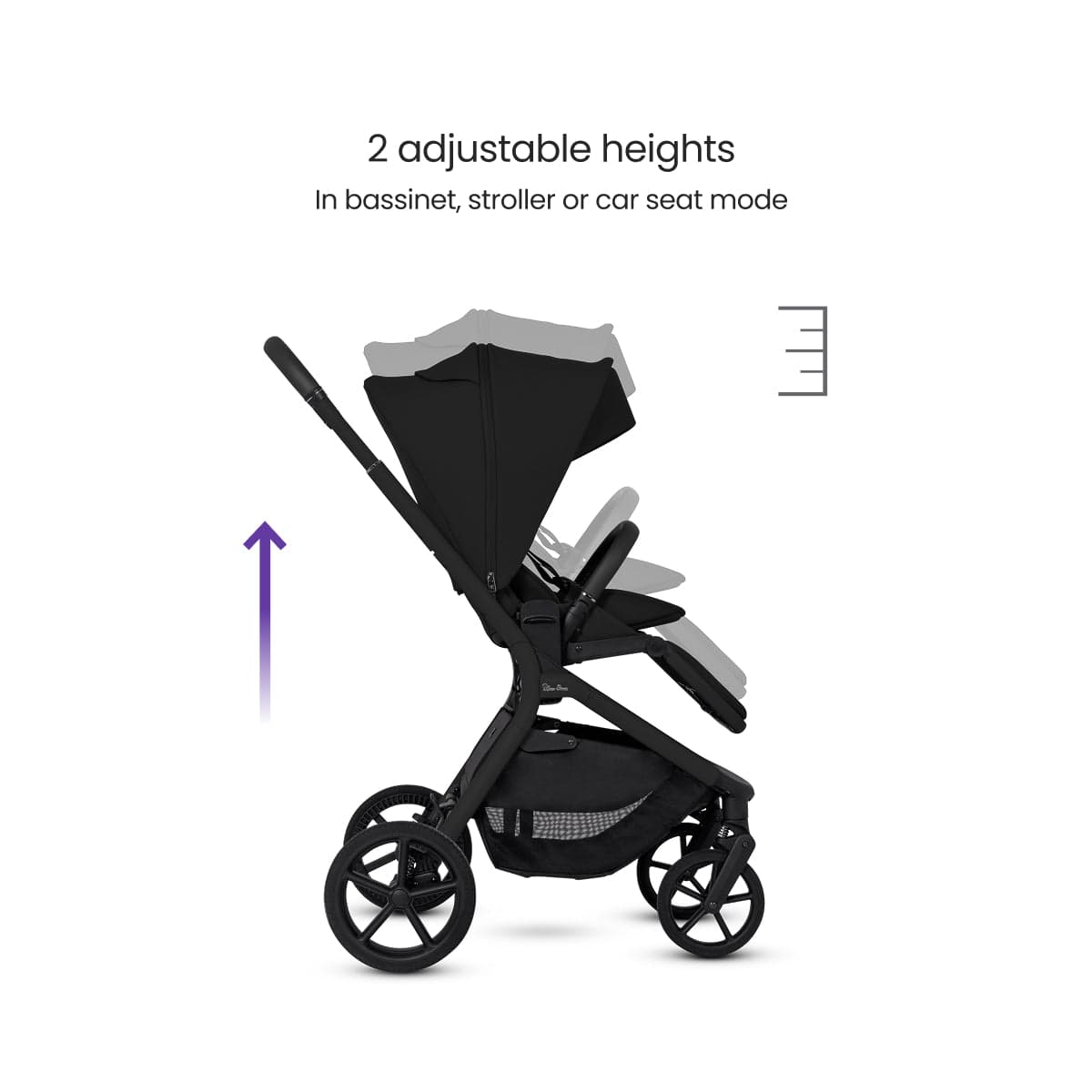 Silver Cross Breez Modular Stroller - Onyx - SX2349-OXUC