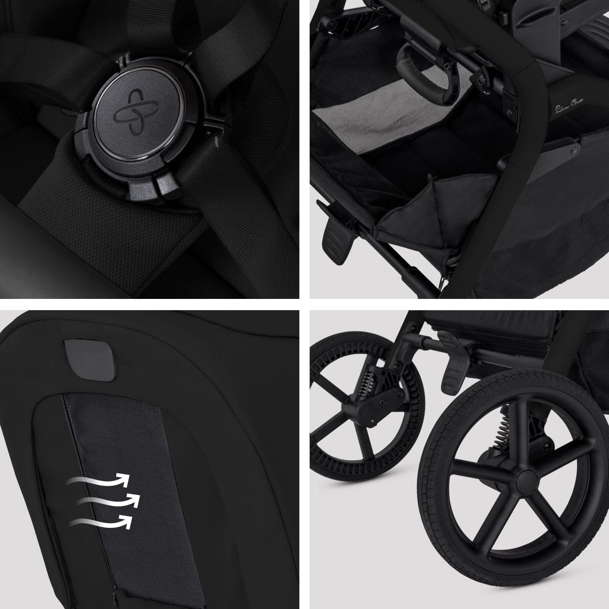 Silver Cross Breez Modular Stroller - Onyx - SX2349-OXUC