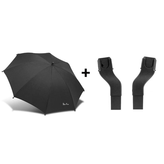 Silver Cross Coast Car Seat Adatper and Parasol Bundle - SX5041-US-SX5068-BKEU