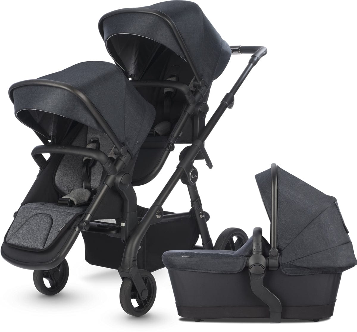 Silver Cross Coast Double Stroller - Flint - SX2164-FTUS-SX2144-FTUS